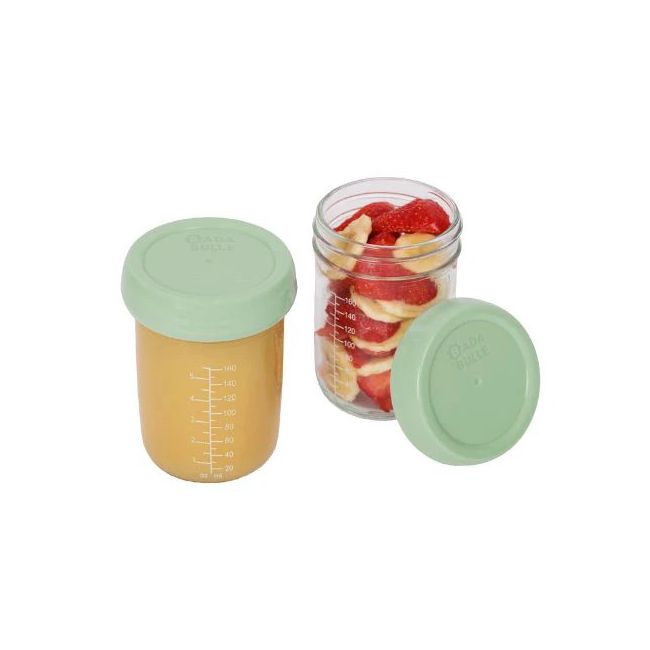 Badabulle - set 2 boluri din sticla badabowls pentru pastrarea hranei bebelusului bbbb004307