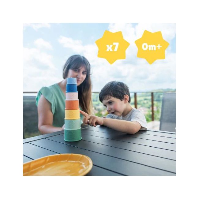 Badabulle - set 7 jucarii stivuibile pentru baie bbbb017026
