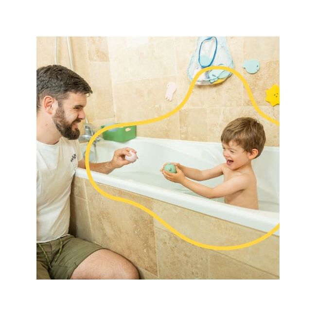 Badabulle - set de 4 jucarii de baie stropitoare din silicon bbbb017025