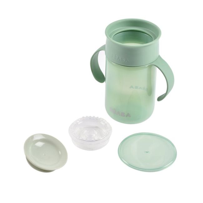 Cana de invatare Beaba 340 ml Sage Green ERFB913582
