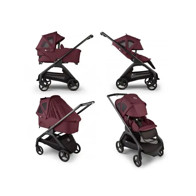 Capotina cu extensie plasa insecte Bugaboo Dragonfly Dark Cherry ERFBG100267027