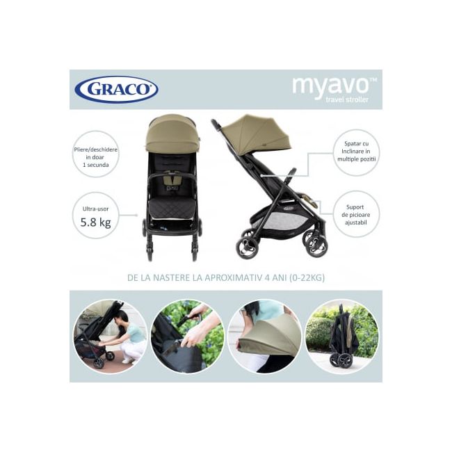 Carucior Graco Myavo Steeple Gray ERFGS2107BBSTG000