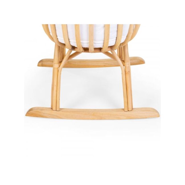 Patut balansoar Childhome din ratan cu saltea  si husa jerse 90x70x71 cm ERFCH-CRRATRBC