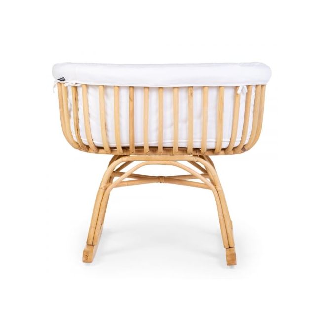 Patut balansoar Childhome din ratan cu saltea  si husa jerse 90x70x71 cm ERFCH-CRRATRBC