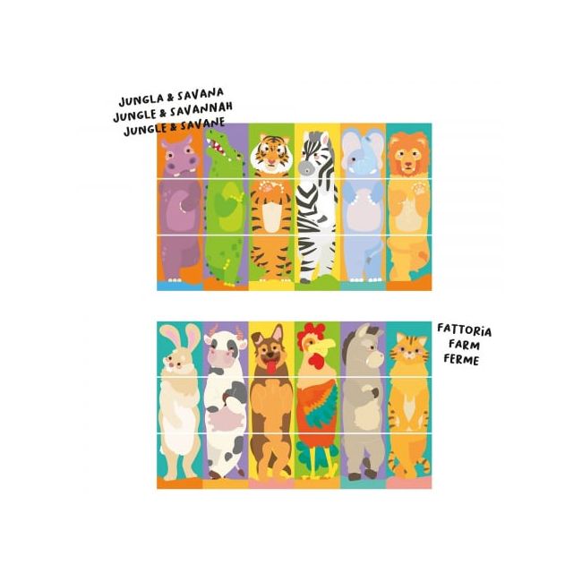 Puzzle Quercetti Tubo Mix  Match Animale ERFQ02582