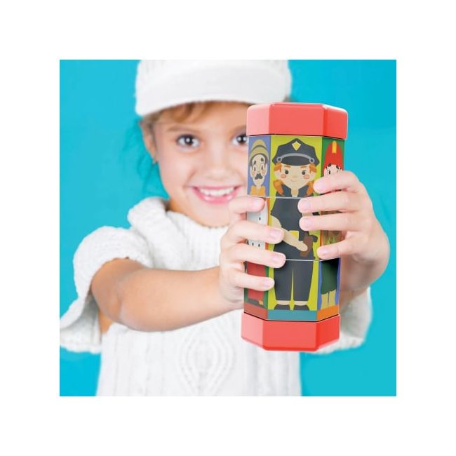 Puzzle Quercetti Tubo Mix  Match Meserii ERFQ02583