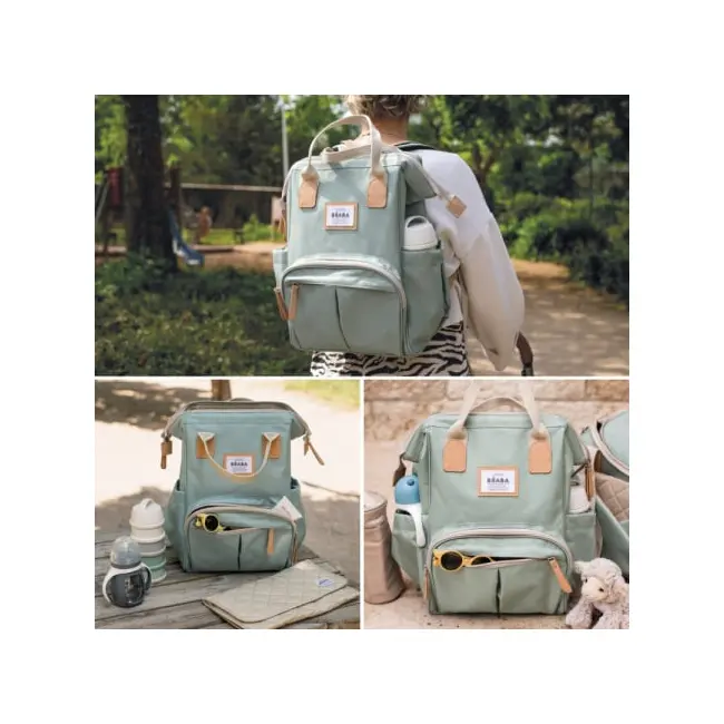 Rucsac de infasat Beaba Wellington Sage Green ERFB940316