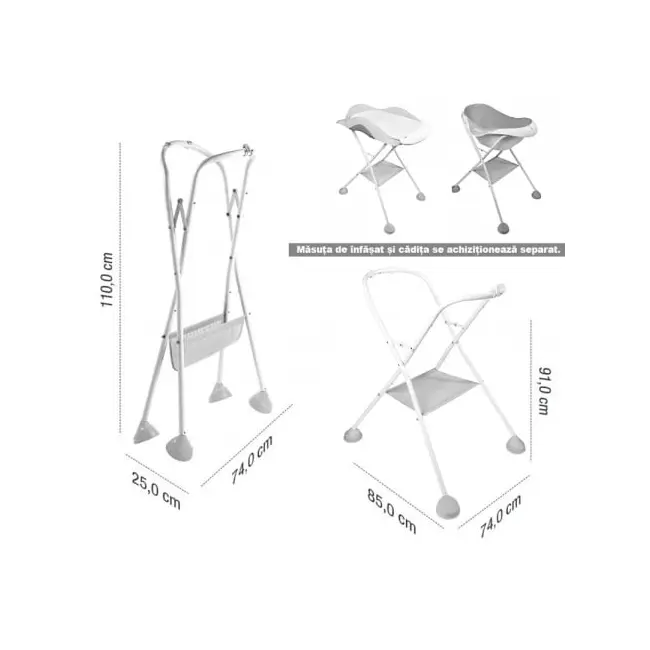 Suport cu picioare cadita Beaba Camele o White ERFB920407