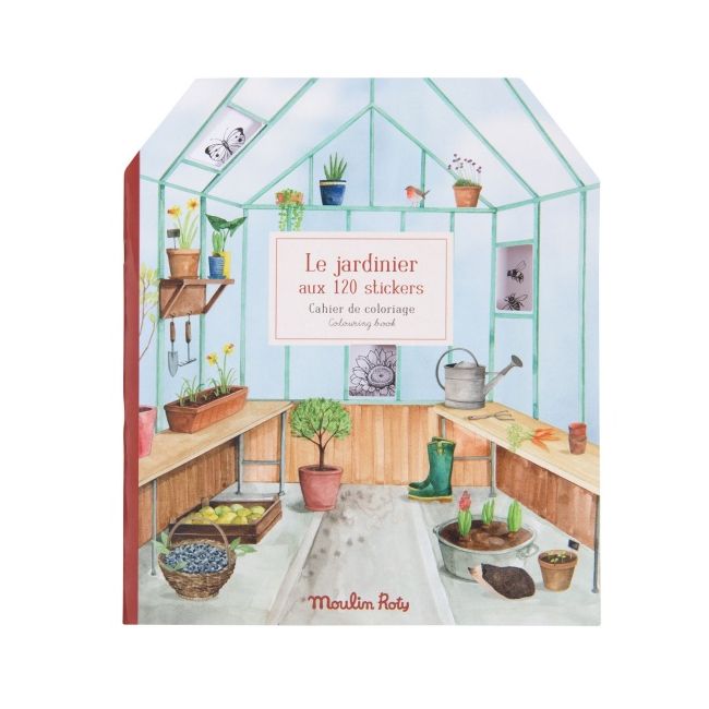 Carte de colorat cu stickere cartea gradinarului, moulin roty mr_712604