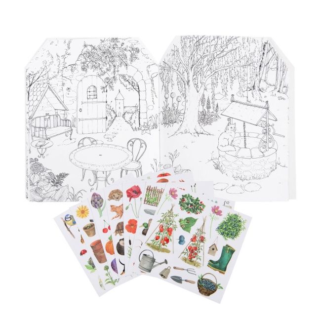 Carte de colorat cu stickere cartea gradinarului, moulin roty mr_712604