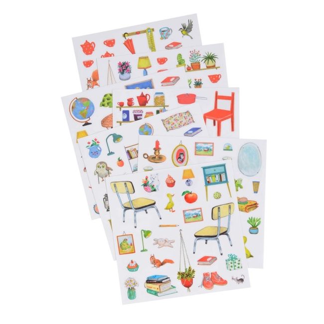 Carte de colorat cu stickere marea familie, moulin roty mr_632626