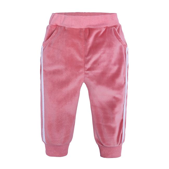 Pantaloni roz din catifea pentru bebelusi si copii adfsb61-2