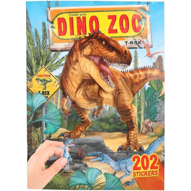 Album Dinozauri - Creeaza-ti propriul Zoo de Dinozauri cu Autocolante si Motive Cool Depesche PT12752 BBJPT12752_Initiala