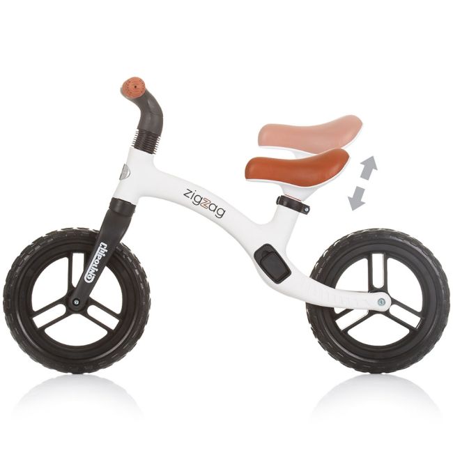 Bicicleta fara pedale chipolino zig zag black white hubdikzz02402bw