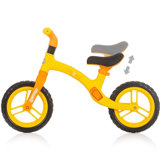 Bicicleta fara pedale chipolino zig zag orange yellow hubdikzz02404oy