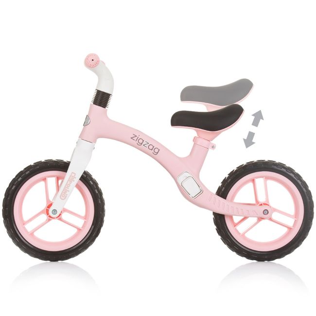 Bicicleta fara pedale chipolino zig zag pink hubdikzz02405pi