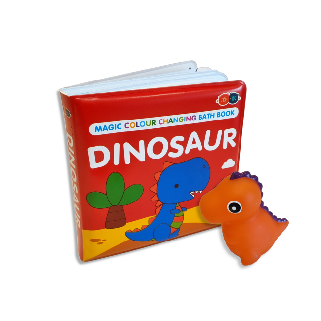 Carte si jucarie care isi schimba culoarea - dinozaur bb197