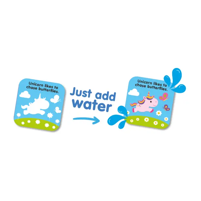 Carte si jucarie care isi schimba culoarea - unicorn bb196