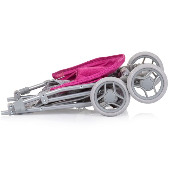 Carucior pentru papusi chipolino alice grey pink linen hubkzkal02401gp
