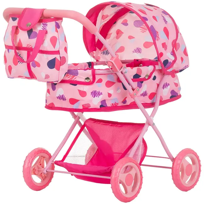 Carucior pentru papusi chipolino dora hearts hubkzkdr02402he