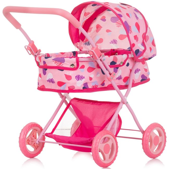Carucior pentru papusi chipolino dora hearts hubkzkdr02402he