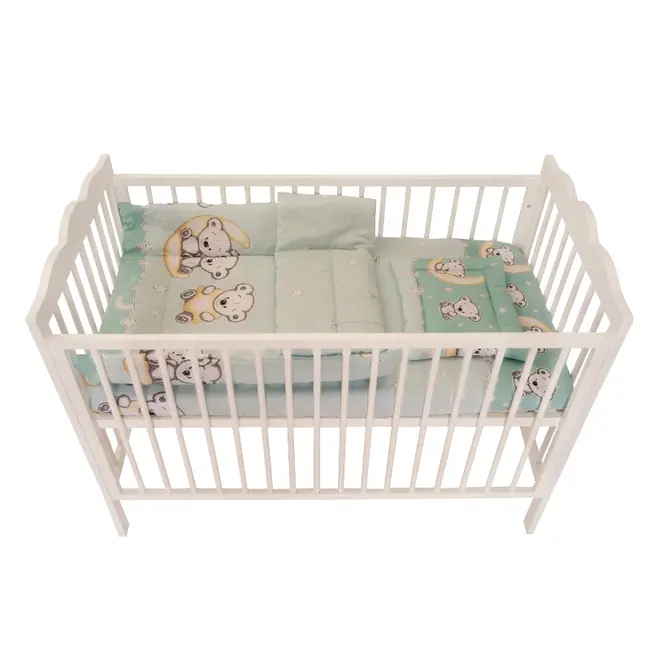 Lenjerie MyKids Bear On Moon Mint 4 piese 120x60 MYK00080731