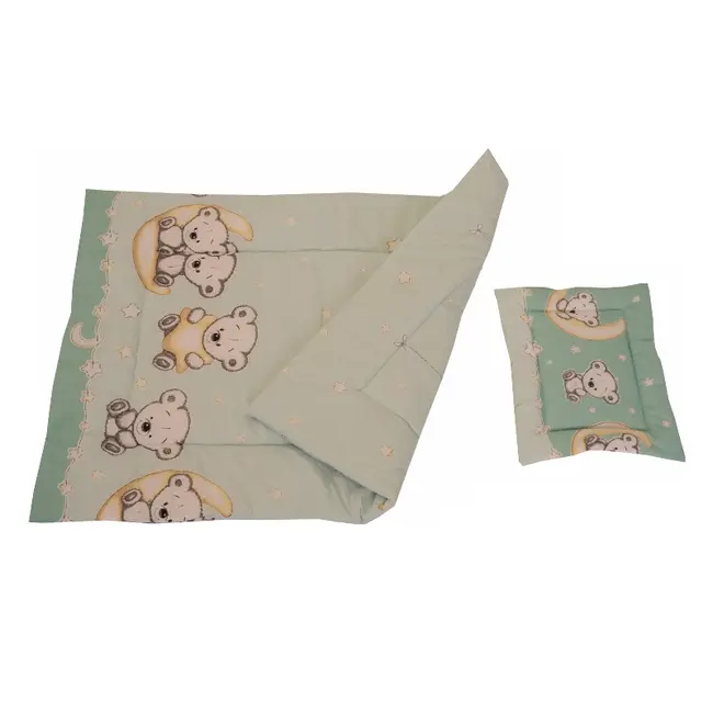 Lenjerie MyKids Bear On Moon Mint 4 piese 120x60 MYK00080731