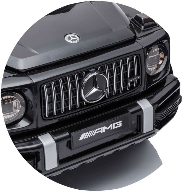 Masinuta electrica chipolino suv mercedes g63 amg cu scaun din piele si roti eva black hubeljg63mb23b