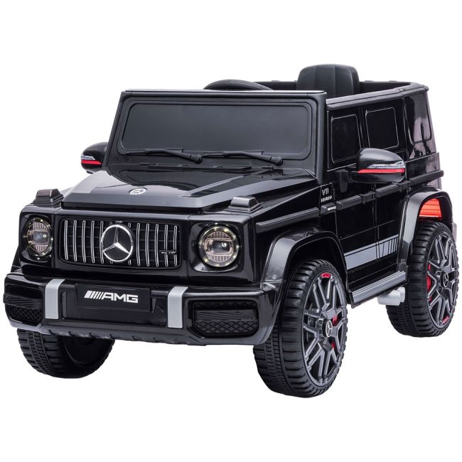 Masinuta electrica chipolino suv mercedes g63 amg cu scaun din piele si roti eva black hubeljg63mb23b