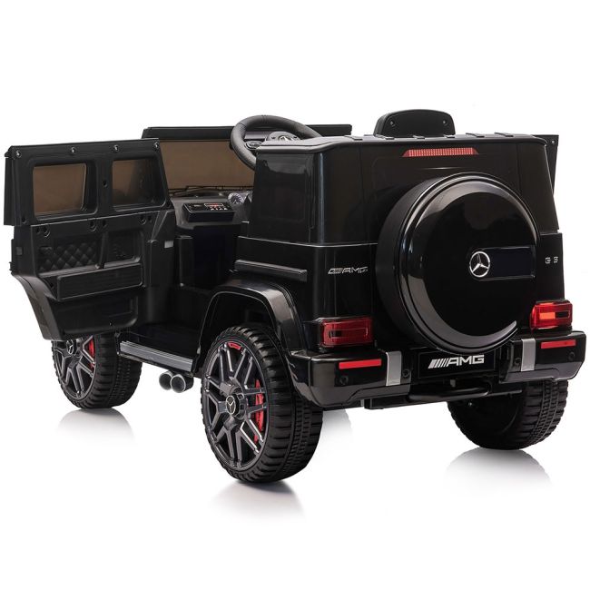 Masinuta electrica chipolino suv mercedes g63 amg cu scaun din piele si roti eva black hubeljg63mb23b
