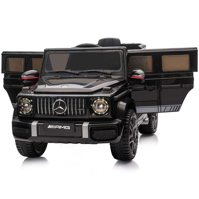 Masinuta electrica chipolino suv mercedes g63 amg cu scaun din piele si roti eva black hubeljg63mb23b