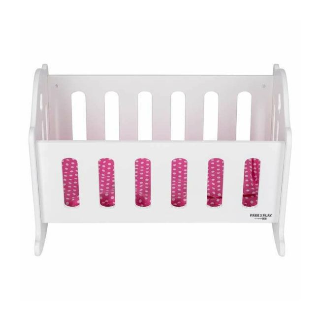 Patut pentru papusi, Free2Play, Cu pernuta confortabila, 46x33x33 cm, 36 luni+, White BYN83228