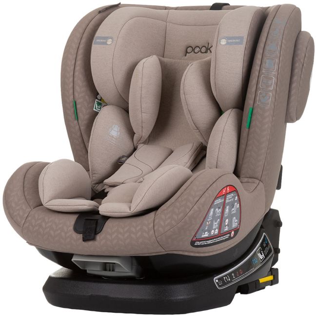 Scaun auto chipolino peak i-size 40-150 cm macadamia cu sistem isofix hubstkpk02403ma