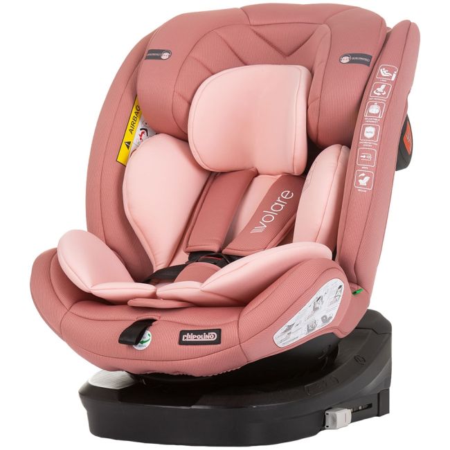 Scaun auto chipolino volare i-size 40-150 cm flamingo cu sistem isofix hubstkvlr02405fl