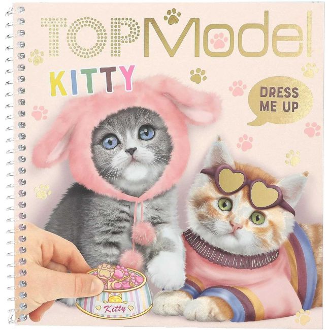 Carte de autocolante TOPModel Kitty Dress pentru fete si minti creative Depesche PT12965 BBJPT12965_Initiala