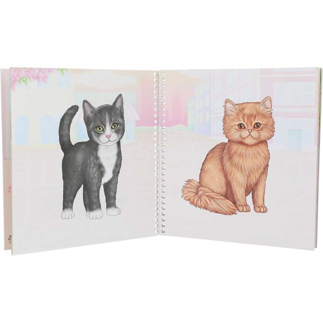 Carte de autocolante TOPModel Kitty Dress pentru fete si minti creative Depesche PT12965 BBJPT12965_Initiala