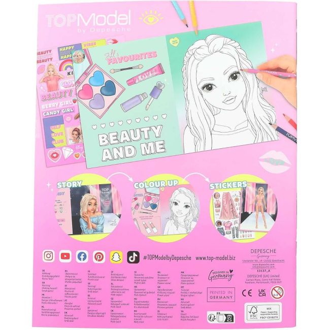 Carte de colorat TOPModel Beauty Fun Depesche PT13137 BBJPT13137_Initiala