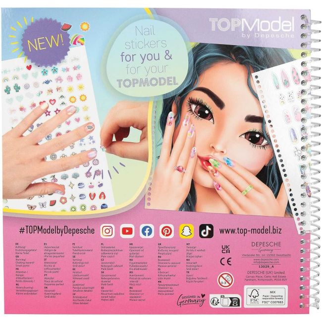 Carte de colorat TOPModel Create Your Hand Design Depesche PT13029 BBJPT13029_Initiala