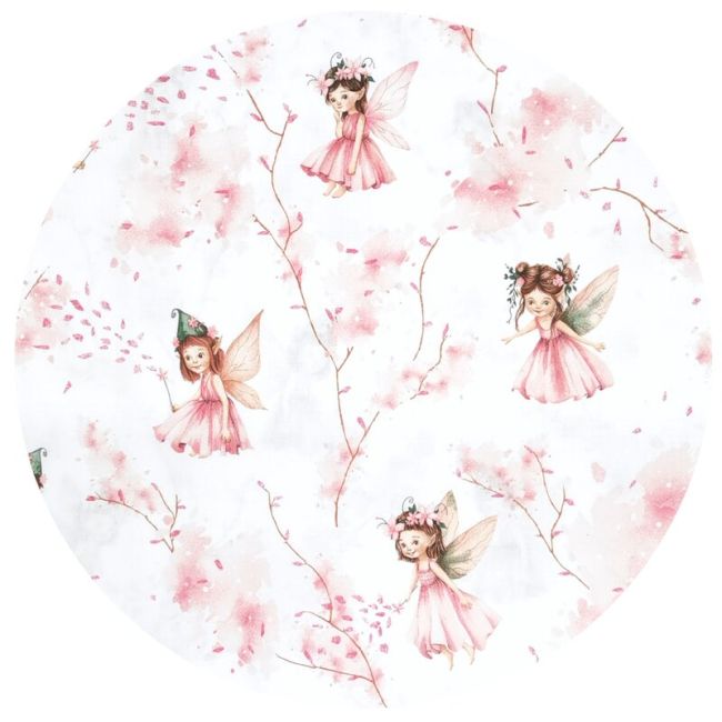Cearceaf cu elastic, Qmini, Pentru patut co-sleeper, Aurora, Dimensiune 76 x 43 cm, Din bumbac certificat Oeko Tex Standard 100, Fairy Pink BYN6426972026895