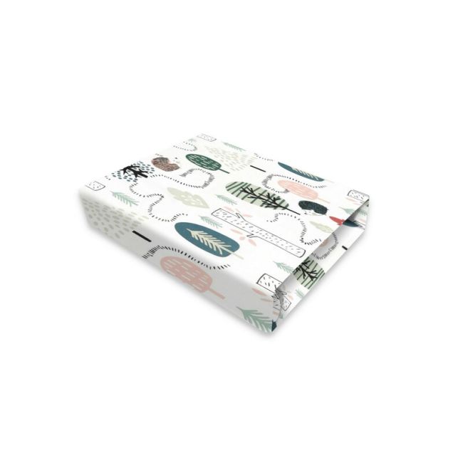 Cearceaf cu elastic, Qmini, Pentru patut co-sleeper, Aurora, Dimensiune 76 x 43 cm, Din bumbac certificat Oeko Tex Standard 100, Hedgehog  BYN6426972026857