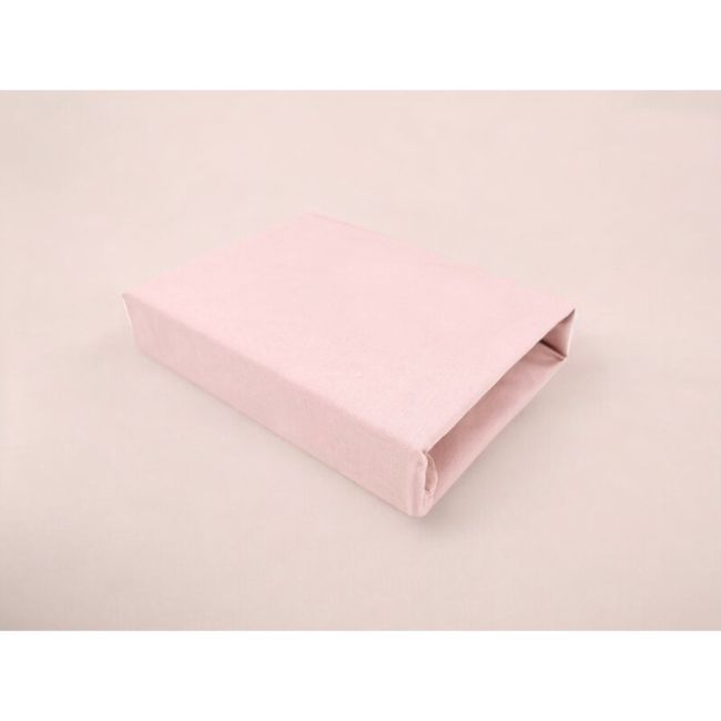 Cearceaf cu elastic, Qmini, Pentru patut co-sleeper, Aurora, Dimensiune 76 x 43 cm, Din bumbac certificat Oeko Tex Standard 100, Powder Pink BYN6426972026840