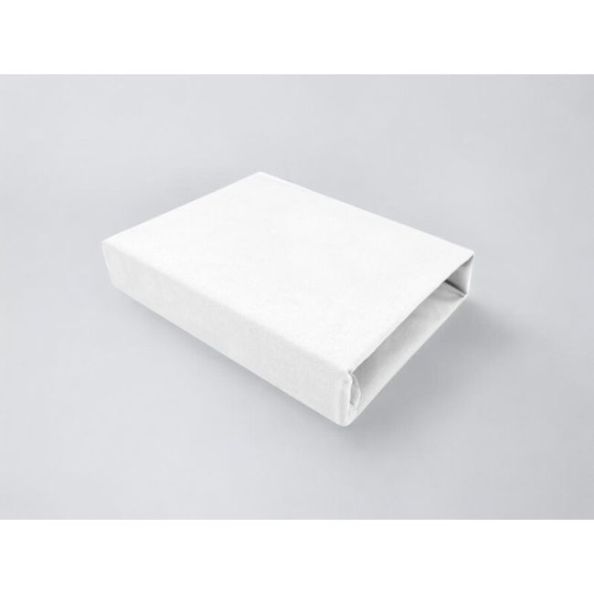 Cearceaf cu elastic, Qmini, Pentru patut co-sleeper, Aurora, Dimensiune 76 x 43 cm, Din bumbac jersey, Material certificat Oeko Tex Standard 100, White BYN6426972026826