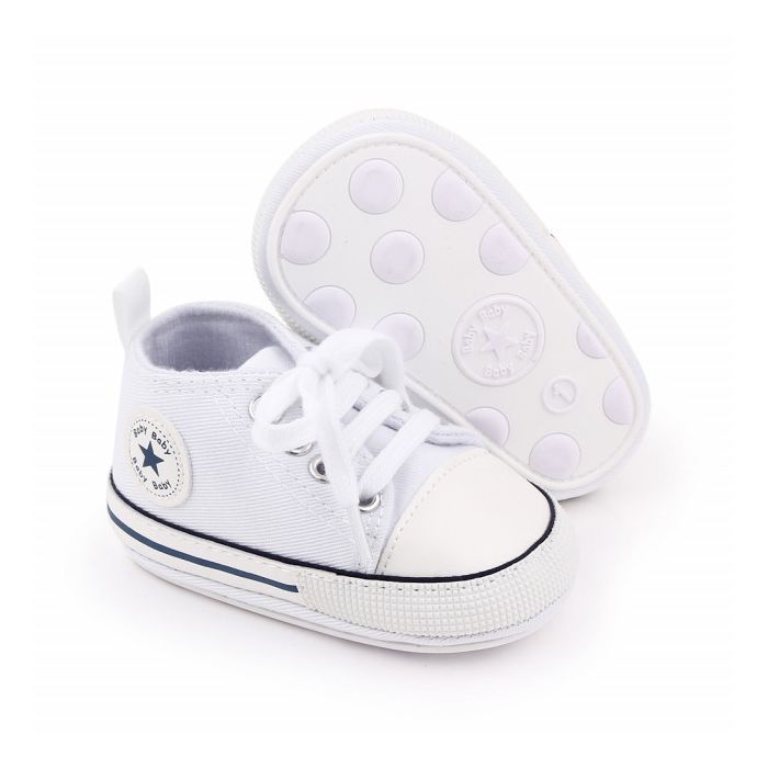 Tenisi albi cu sireturi pentru bebelusi Baby MBd2589 4 p01.6 9