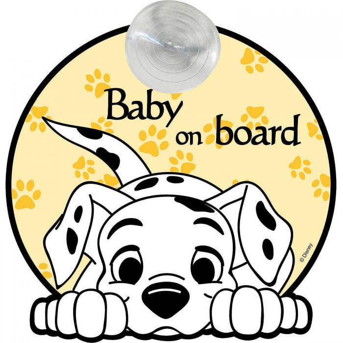 Semn de avertizare Baby on Board 101 Dalmatieni Disney CZ10458 BBJCZ10458_Initiala