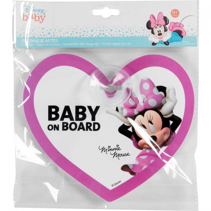 Semn de avertizare Baby on Board Minnie Disney CZ10422 BBJCZ10422_Roz