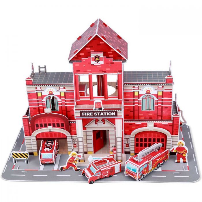 Set constructie puzzle 3D -  Statie de pompieri Fiesta Crafts FCT-3047 BBJFCT-3047_Initiala