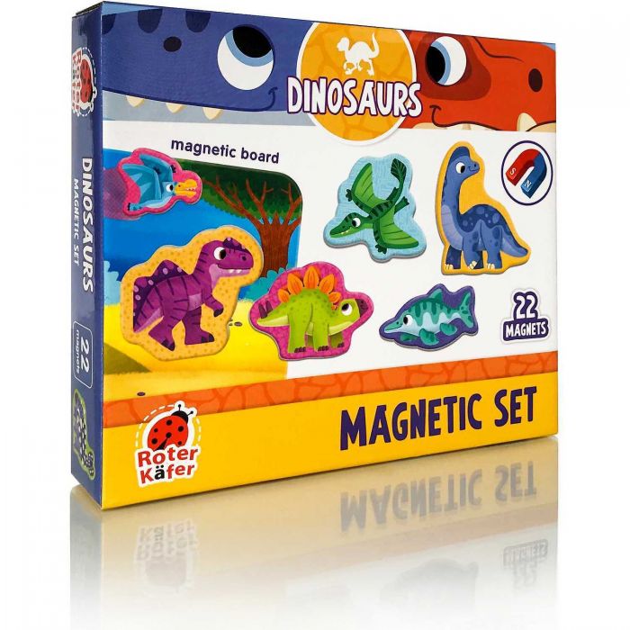 Set magnetic Dinozauri cu Plansa magnetica inclusa, 22 piese Roter Kafer RK2090-03 BBJRK2090-03_Initiala