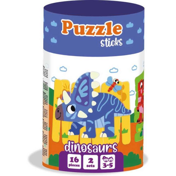 Set puzzle-uri din betisoare Dinozauri, 16 piese Roter Kafer RK1090-02 BBJRK1090-02_Initiala