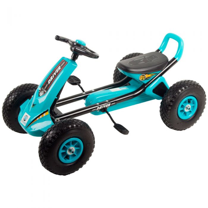 Kart cu pedale si roti gonflabile Driver Kidscare Albastru SUPKC_D01_albastru