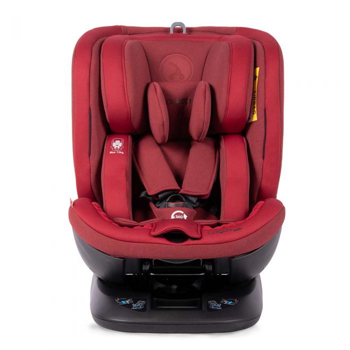 Scaun auto rotativ Rear Facing cu Isofix si centura Top Tether Logos rosu 0-36 kg Coletto SUPlogos_rosu